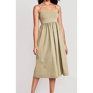 ✨2/20$ Old Navy Olive Green Midi Dress